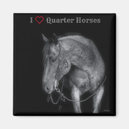 Magnet Black & White Quarter Horse Magneet
