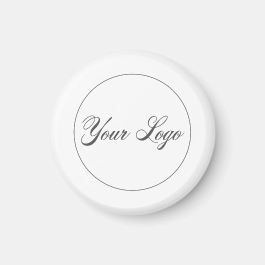 Magnet blanc du logo de votre entreprise (Devant)