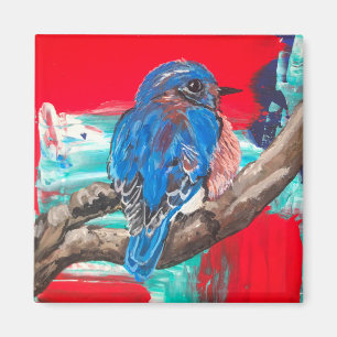 Magnet - Blauwvogel Magneet