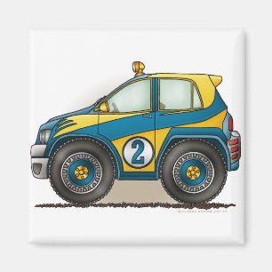 Magnet bleu de voiture de rassemblement