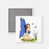 magnet "Blue Butterfly Fairy" (Recto/Verso)