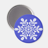 Magnet Blue Snow Flake Magneet (Voorkant / Achterkant)