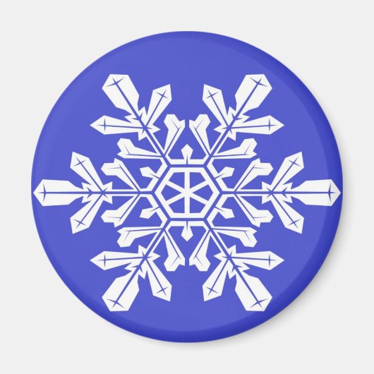 Magnet Blue Snow Flake Magneet (Voorkant)
