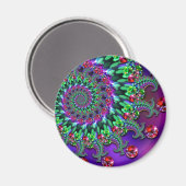 Magnet - Bokeh Fractal Purple Terquoise (Recto/Verso)