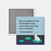 Magnet Bouddhisme lapin "Force à houiller" (Recto/Verso)