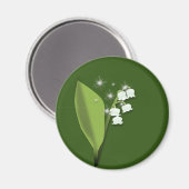 Magnet brin de muguet scintillant (Recto/Verso)