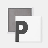 Magnet Buchstabe "P" Magneet (Voorkant / Achterkant)