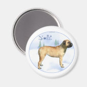 Magnet Bullmastiff Noel (Recto/Verso)