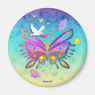 Magnet - BUTTERFLY POP ART Magneet