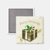 Magnet cadeau de Noël or (Recto/Verso)