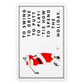 Magnet cadeau de vacances Golf (Vertical)