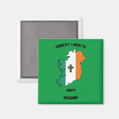 Magnet cadeau Mariage irlandais (Recto/Verso)