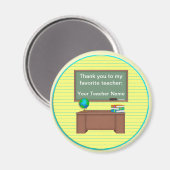 Magnet cadeaux d'enseignant Merci (Recto/Verso)