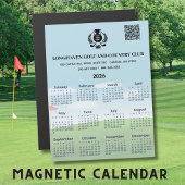 Magnet Calendar 2026 Golf Club League Logo Code QR