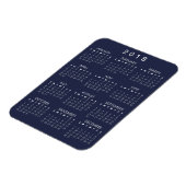 Magnet Calendrier 2018 - gris foncé (Côté Gauche)