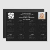 Magnet Calendrier 2025 du logo personnalisé de l'e (Devant / Derrière)