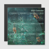 Magnet Calendrier - Fleurs au clair de lune de jad (Devant / Derrière)