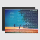 Magnet Calendrier - Grands Hérons Bleus prendre l' (Devant / Derrière)