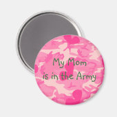 Magnet camouflage rose de maman militaire (Recto/Verso)