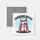 Magnet canadien de Westie (Recto/Verso)