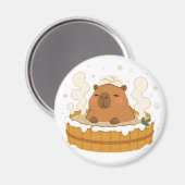 Magnet Capybara Mignon En Onsen D'hiver Source The (Recto/Verso)