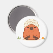 Magnet Capybara Mignon Serviette de Spa Turban (Recto/Verso)