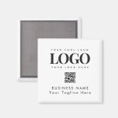 Magnet carré Ajouter un logo d'entreprise personna (Recto/Verso)