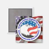 Magnet carré avec logo du Parti réformiste (Recto/Verso)