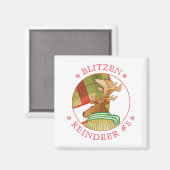 Magnet Carré BLITZEN REINDEER (Recto/Verso)