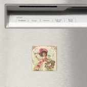 Magnet Carré d'anniversaire vintage (In Situ (Lave-vaisselle))