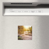 Magnet Carré de 2 po de la rivière d'automne (In Situ (Lave-vaisselle))