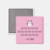 Magnet Carré de Cat Haiku (Recto/Verso)