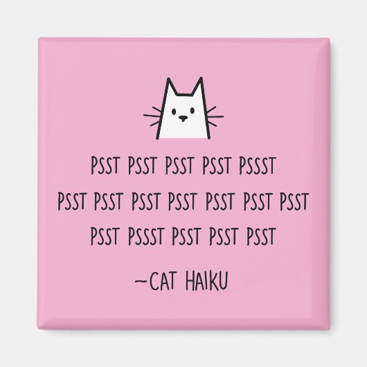 Magnet Carré de Cat Haiku (Devant)