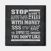 Magnet Carré de devis de motivation monétaire (Devant)