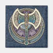 Magnet Carré de Knotwork Labrys (Devant)