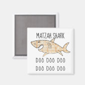 Magnet Carré de la Pâque "Matzah Shark Doo Doo Doo (Recto/Verso)