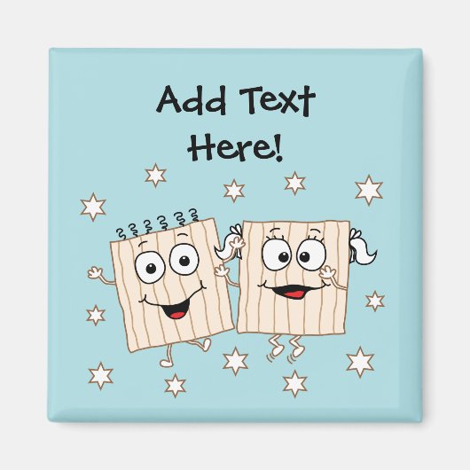 Magnet Carré de la Pâque "Matzahs" (Devant)