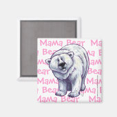 Magnet Carré de l'ours polaire de maman (Recto/Verso)