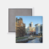 Magnet Carré de Manchester Exchange (Recto/Verso)