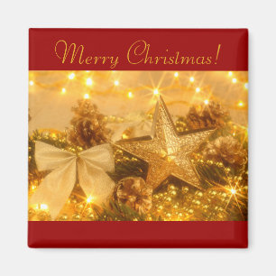 Magnet Carré de "Noël d'or"