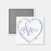 Magnet Carré de vérification cardiaque (Recto/Verso)