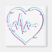 Magnet Carré de vérification cardiaque (Devant)