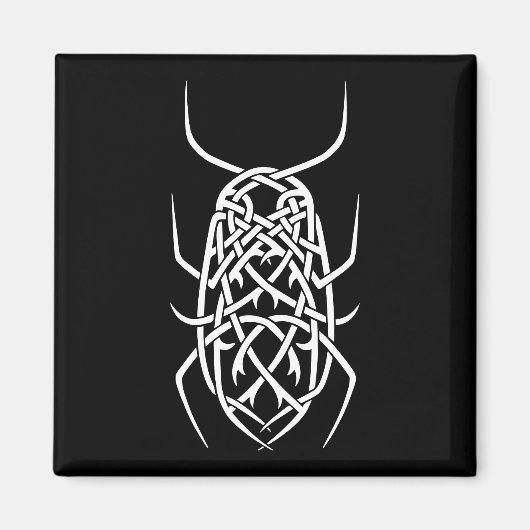 Magnet Carré d'impression blanc (Devant)