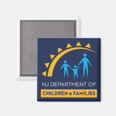 Magnet Carré du logo NJDCF (Recto/Verso)