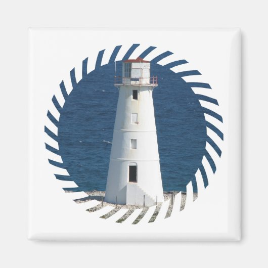 Magnet Carré du phare nautique (Devant)