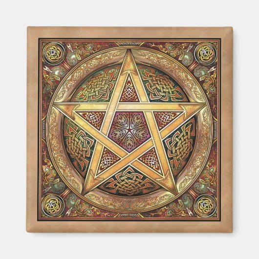 Magnet Carré Gold Pentacle (Devant)