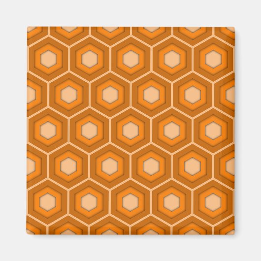 Magnet Carré hexadécimal orange (Devant)