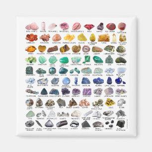 Magnet carré La collection Crystal Rainbow Rocks