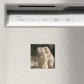 Magnet Carré photo de chien des Prairies (In Situ (Lave-vaisselle))