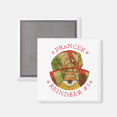 Magnet Carré PRANCER REINDEER (Recto/Verso)